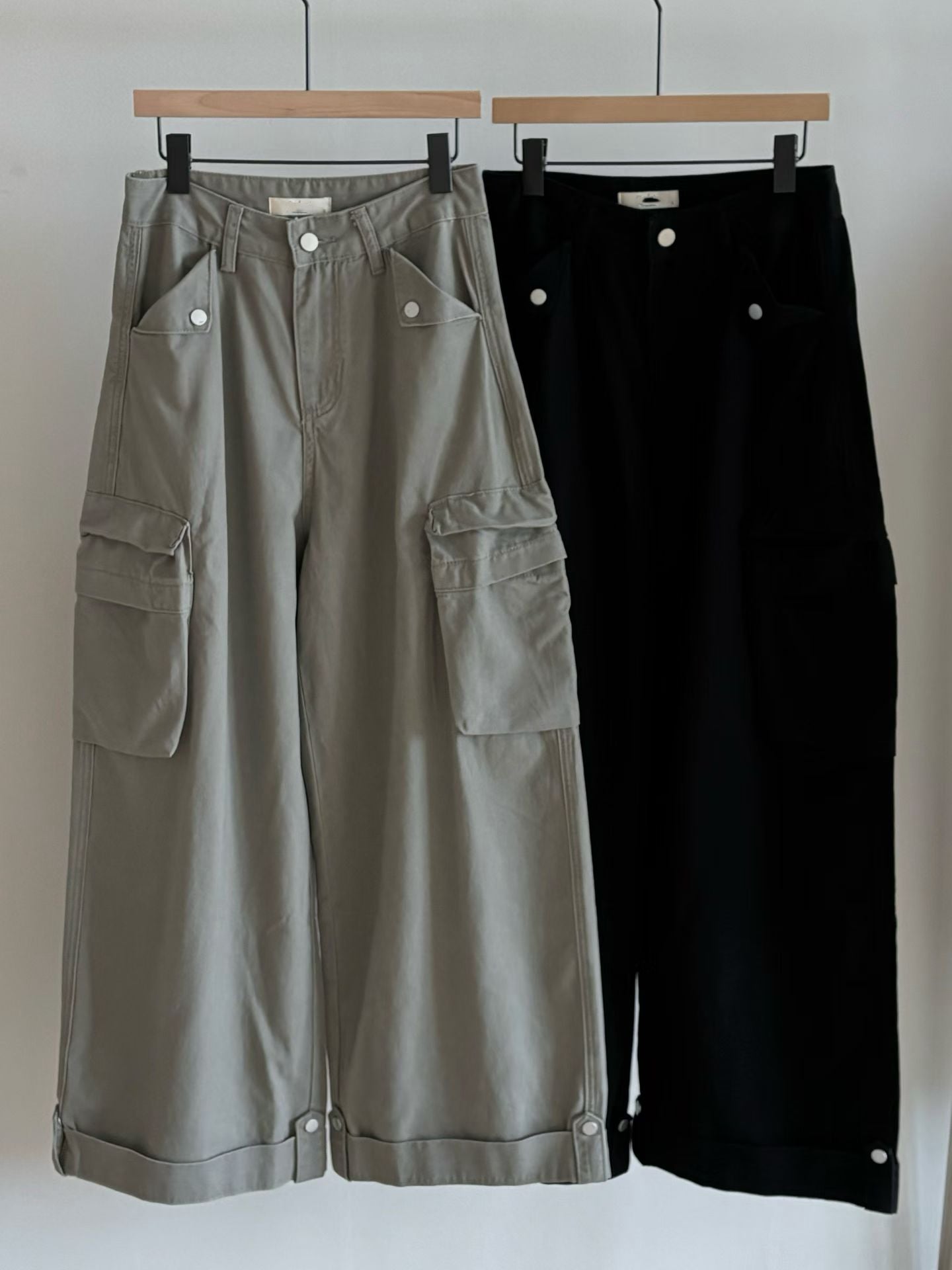 PT122- Pocket Pants | Khaki | Black