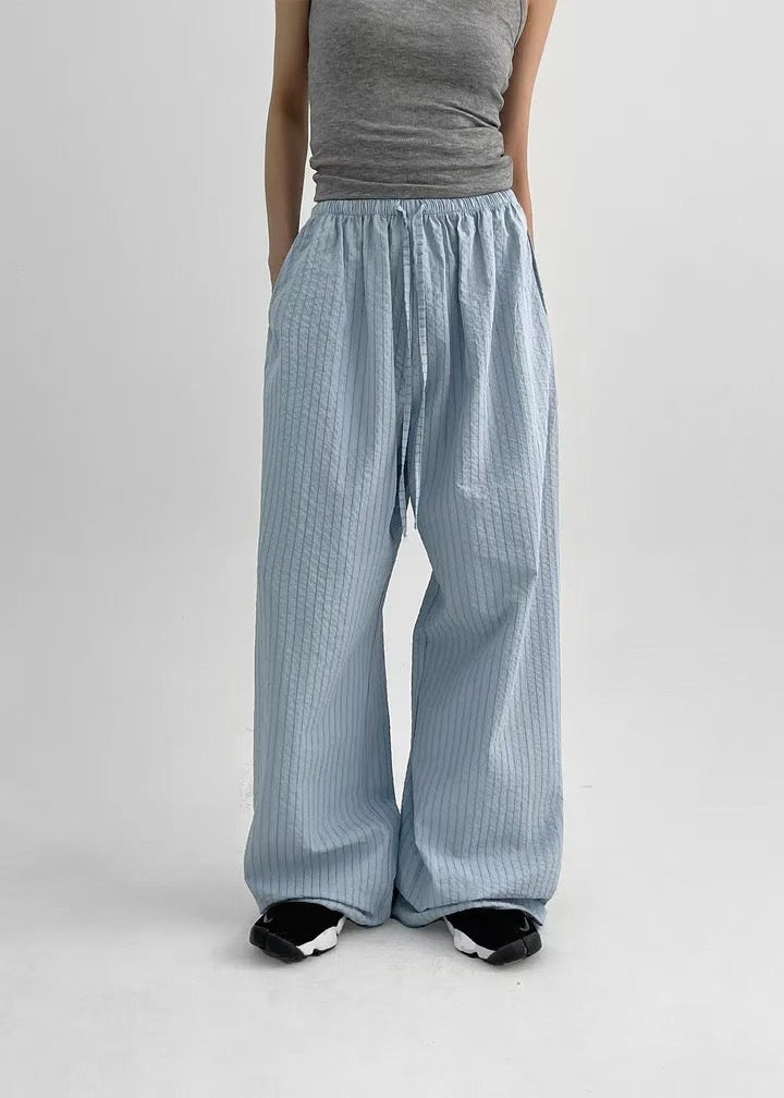 PT86- Summer Pants | Stripe Blue | Stripe Black