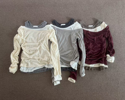 TP659- 3件裝Daily Top | Ivory | Grey | Deep Red