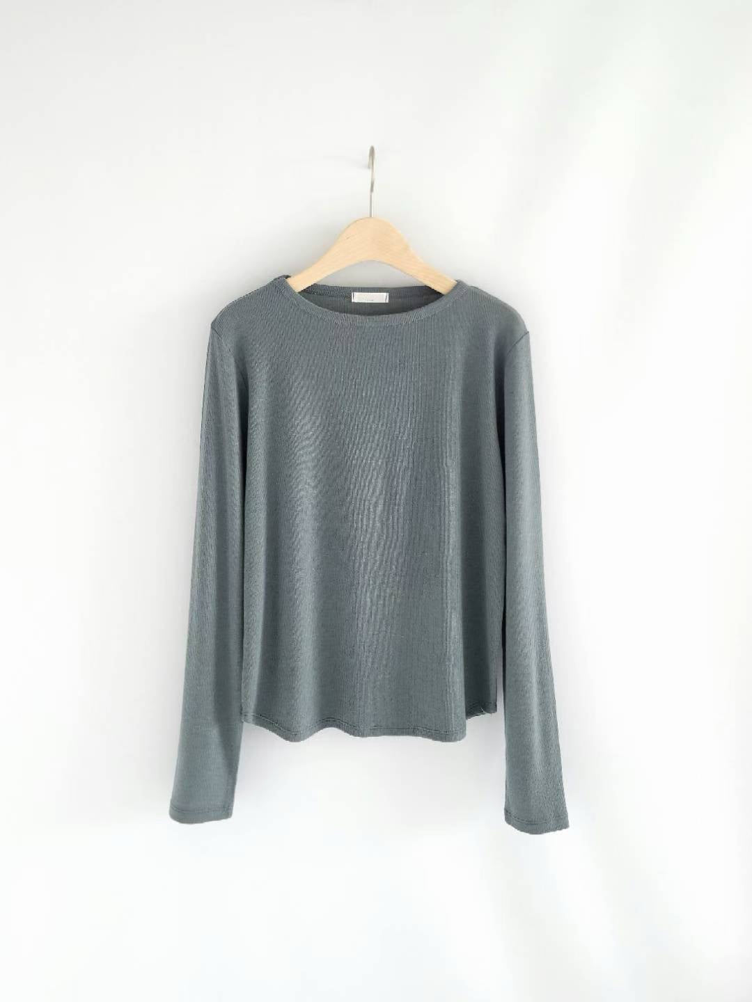 TP694- Basic直紋Top ｜White | Camel | Blue | Grey | Black