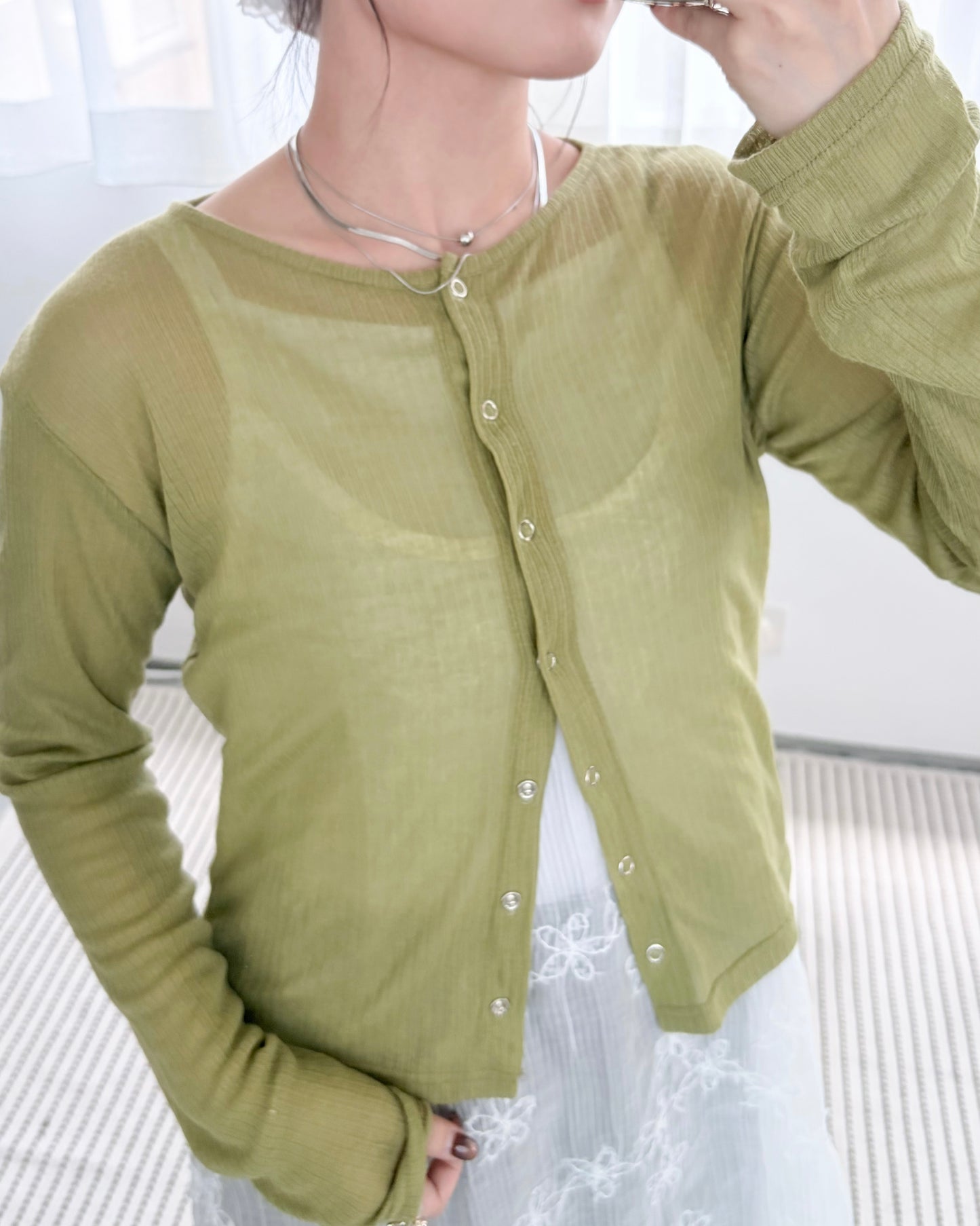 TP790- 薄薄Cardigan | Ivory | Lime | Black