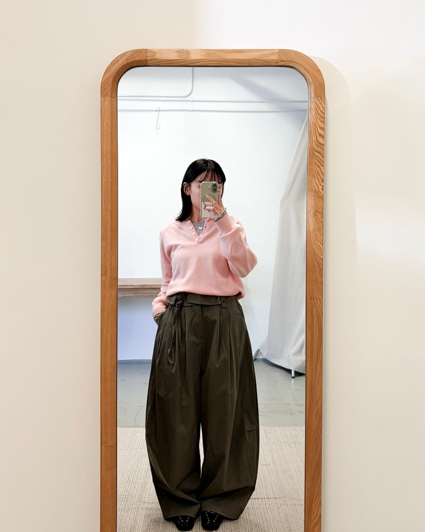 TP718- 🐏Cashmere Button Basic Top | Oatmeal | Pink | Lime | Grey