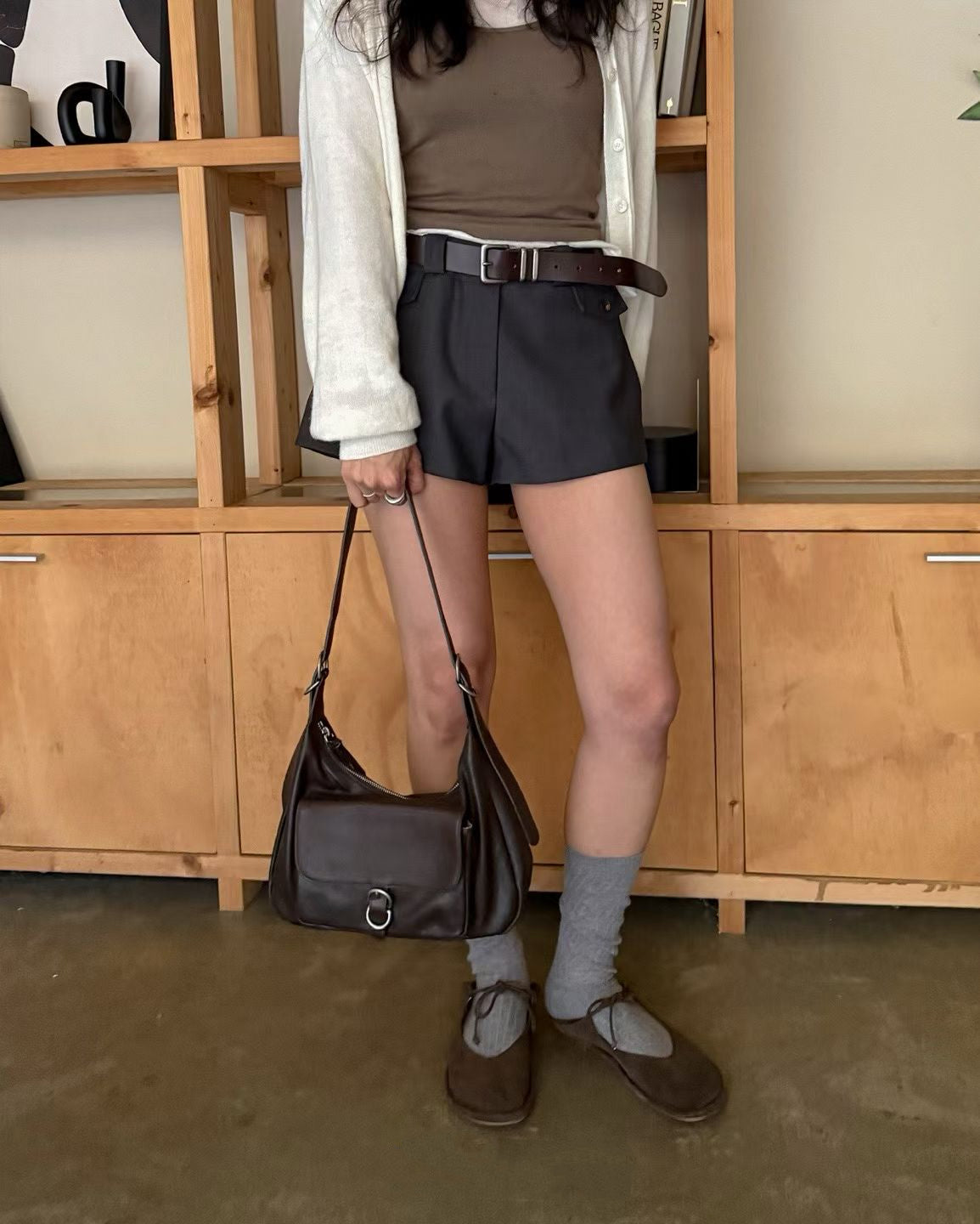 牛皮 法式流浪包 | Black | Brown | Grey | Camel