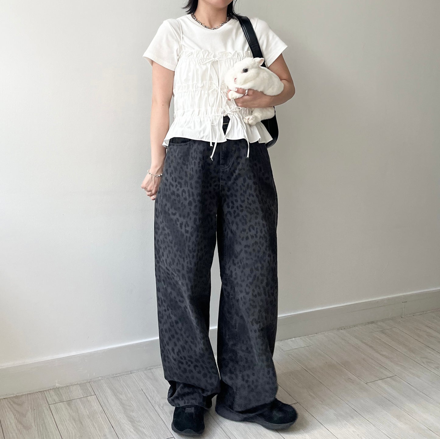 TP511- 平口吊帶Ruffle Ribbon Vest | White | Black