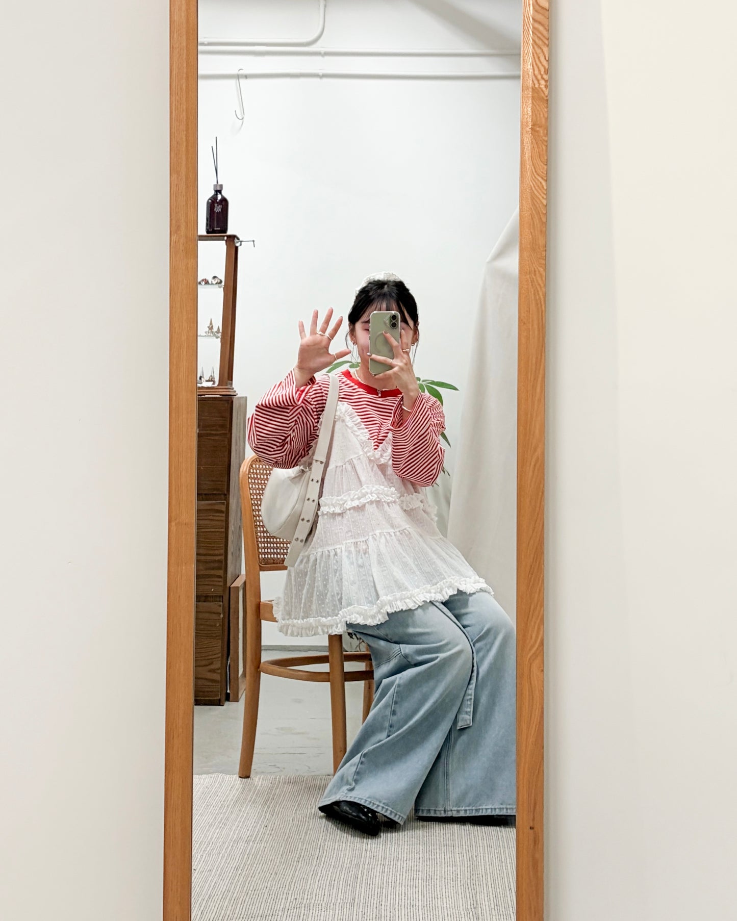 TP731- Soft Cotton Striped Top | Red | Navy | Black