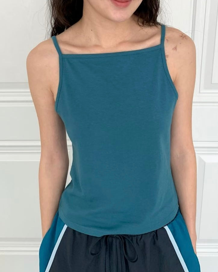 TP788- Colorful Off-shoulder camisole | White | Black | Blue | Green | Pink | lime