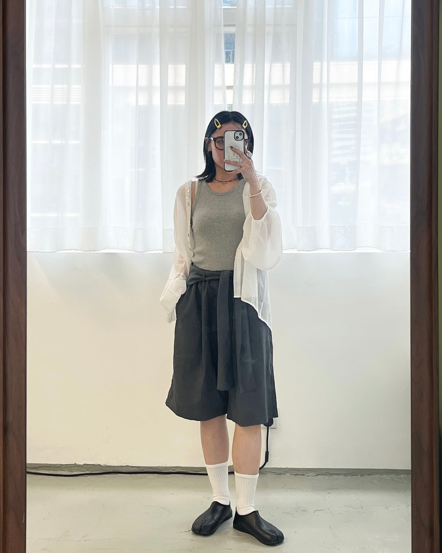 PT94- Short Pleated  Belt Trousers Pant | Grey | Brown | Black