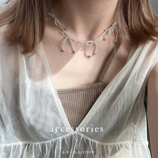 AC77-Clean Ribbons Necklace
