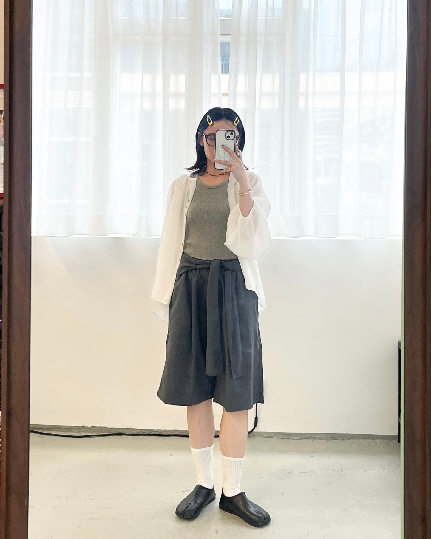 PT94- Short Pleated  Belt Trousers Pant | Grey | Brown | Black