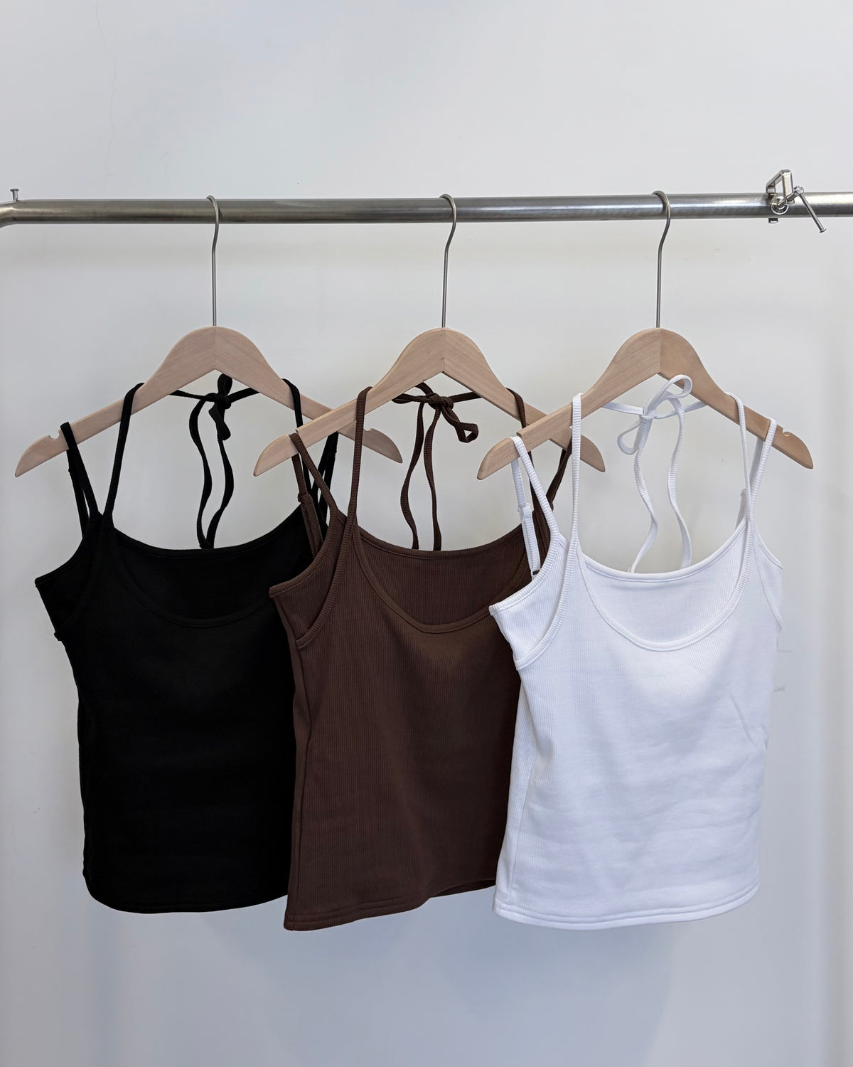 TP841- 3 Color Camisole with Cup | White | Brown | Black