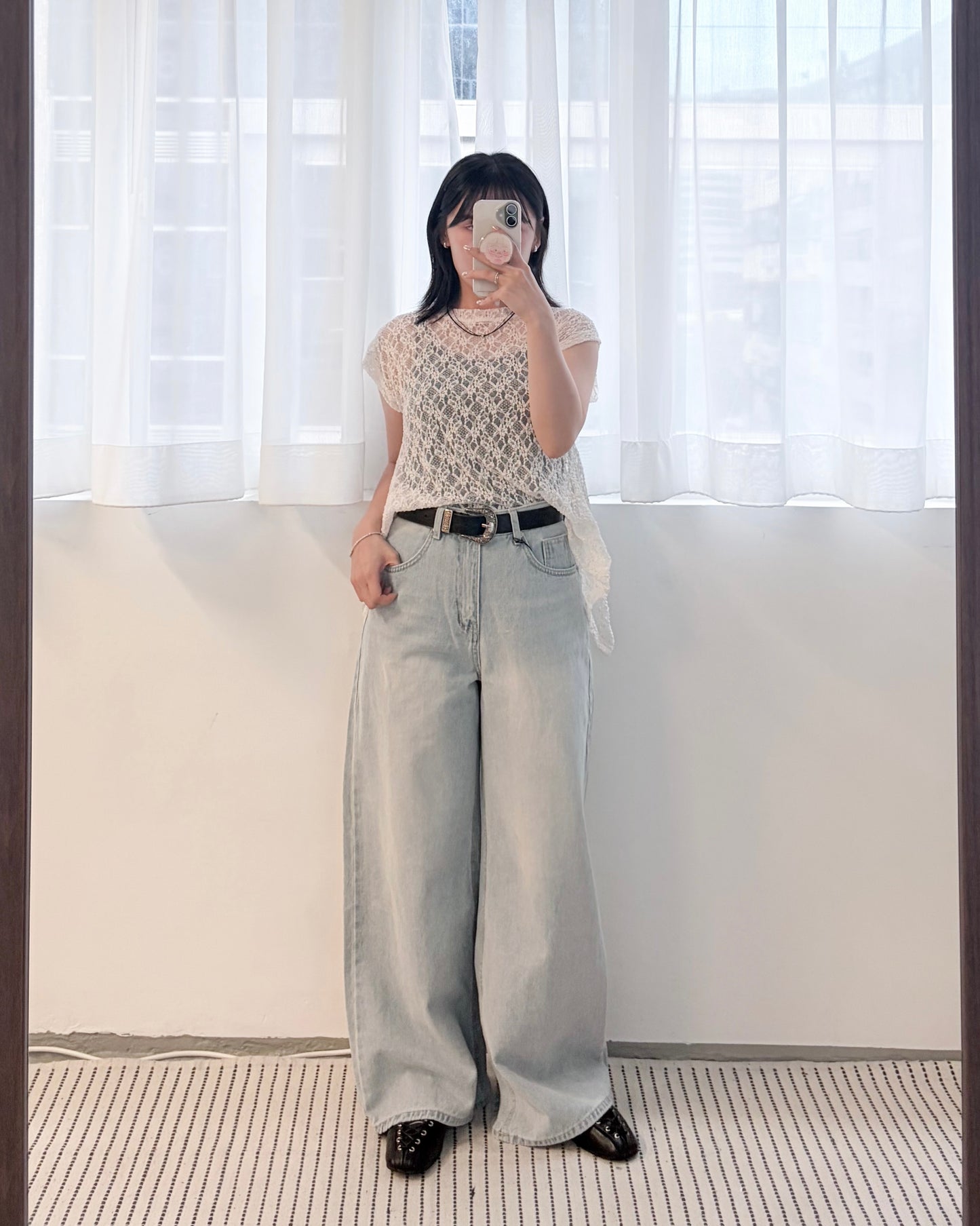 TP815- 2 Way Lace Top | Ivory | Black