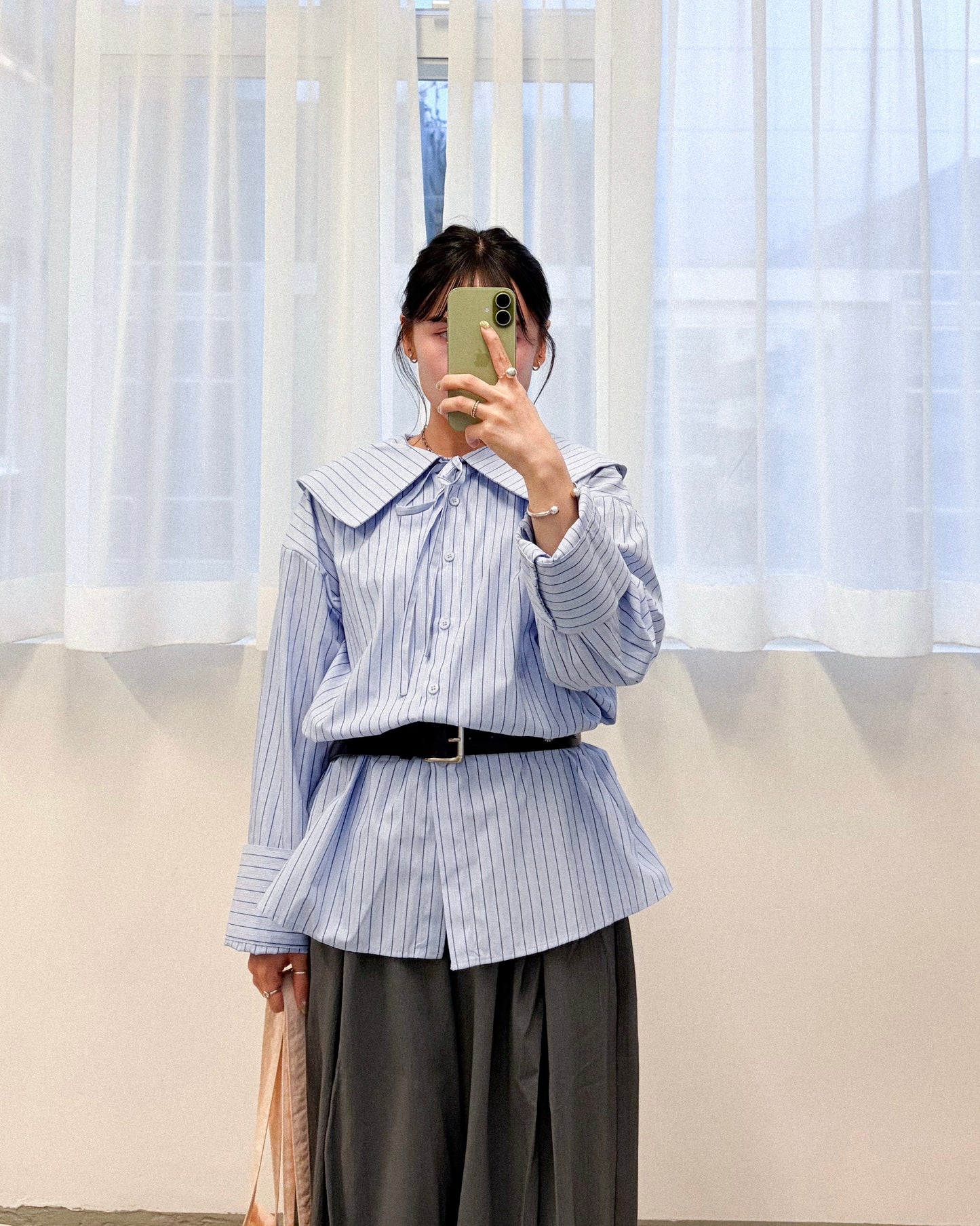 TP777- Sailor collar shirt | Pink | Yellow | Blue