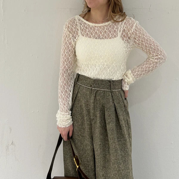 TP752- 2 way lace top | White | Green | Brown | Black