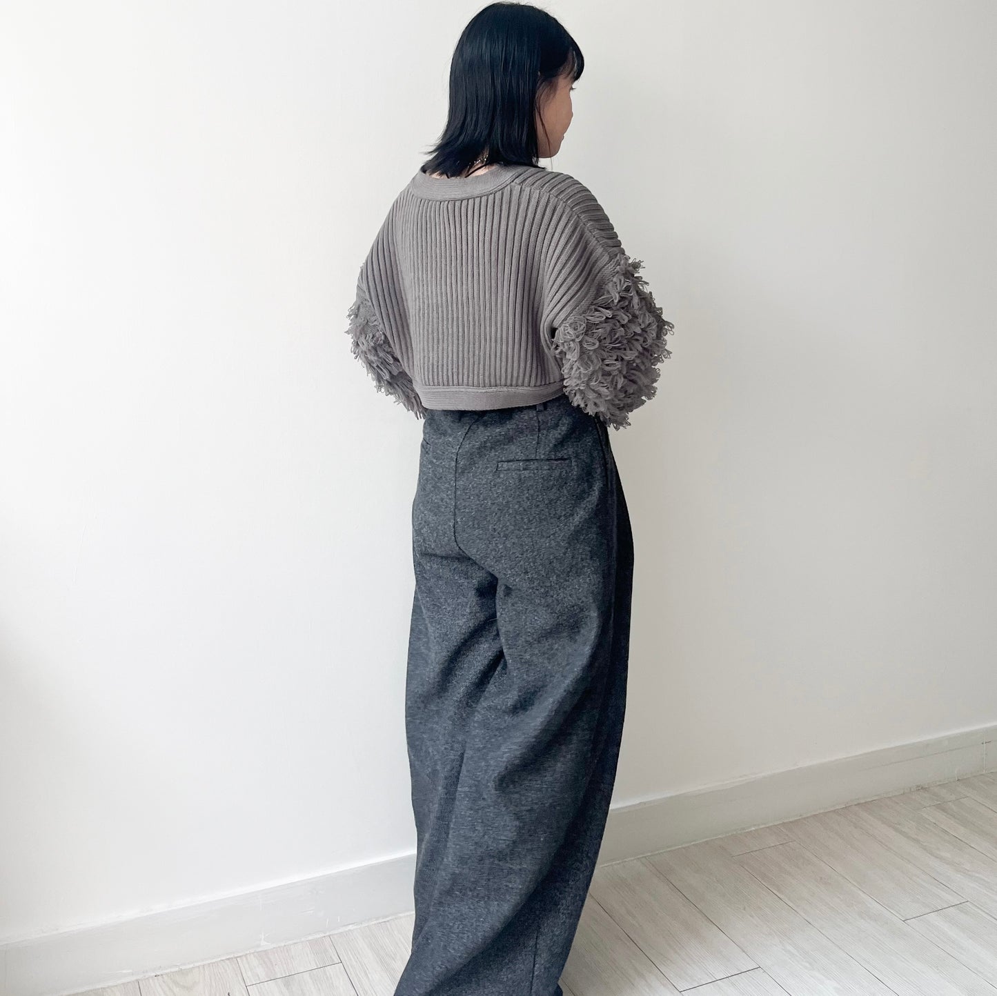 JK28- Soso Sleeves Cardigan | Grey