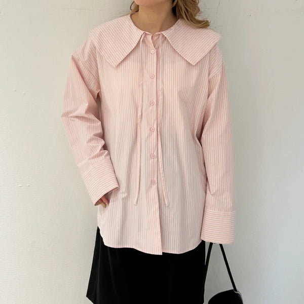 TP777- Sailor collar shirt | Pink | Yellow | Blue