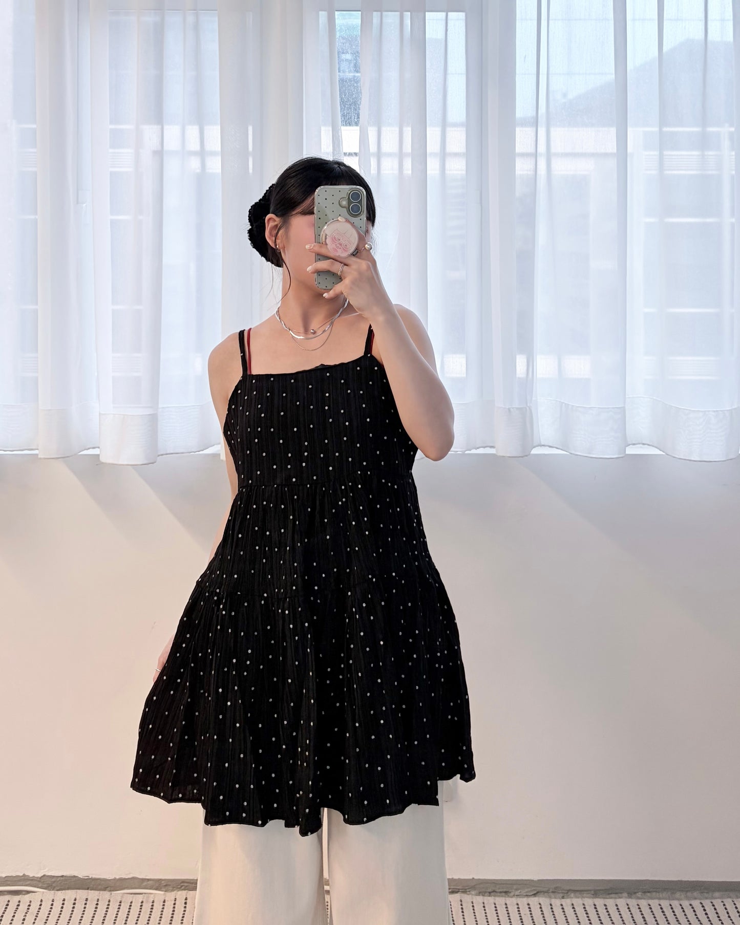 TP795- 🇯🇵UV Cooling Bamboo Bare Camisole with Cups | White | Red | Blue | MilkTea | Charcoal | Black no ( 涼感防UV )