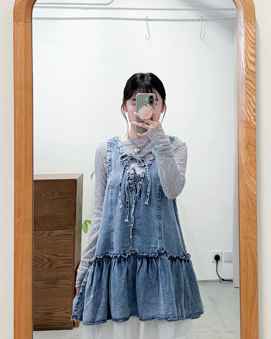 TP753-  2 Way Cool Touch Tunic | Blue Denim | Black Denim