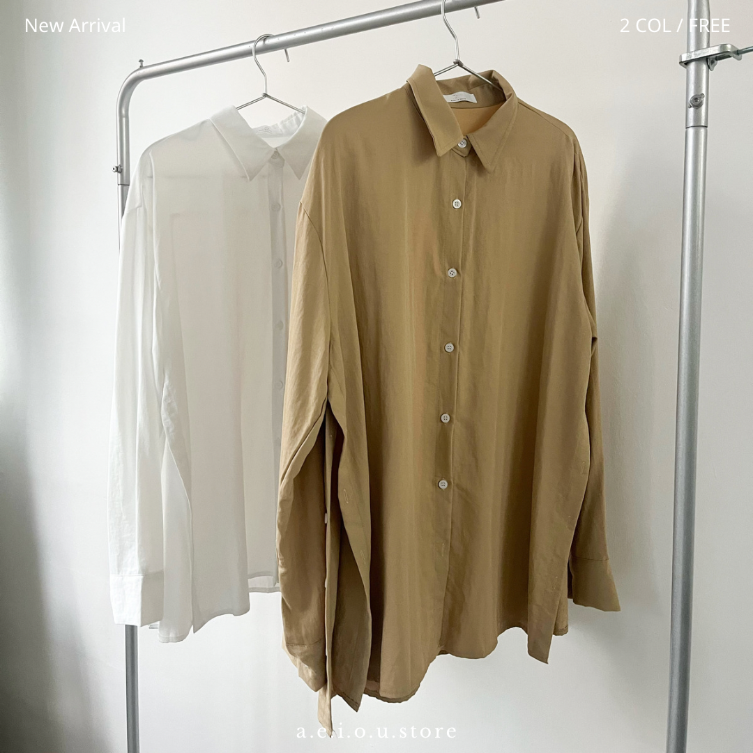 TP219- Breasted Double Shirt | White | Beige