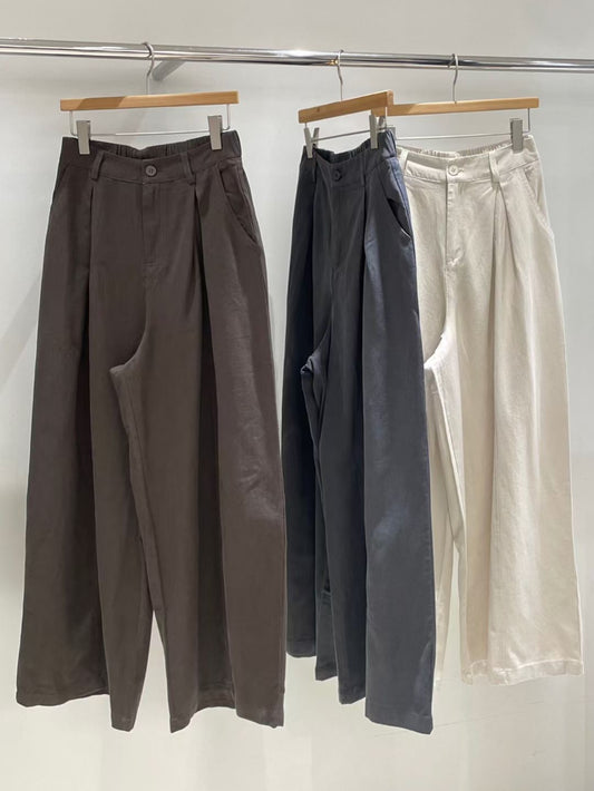 PT127- 小個子 Wade Pants | Ivory | Brown | Charcoal