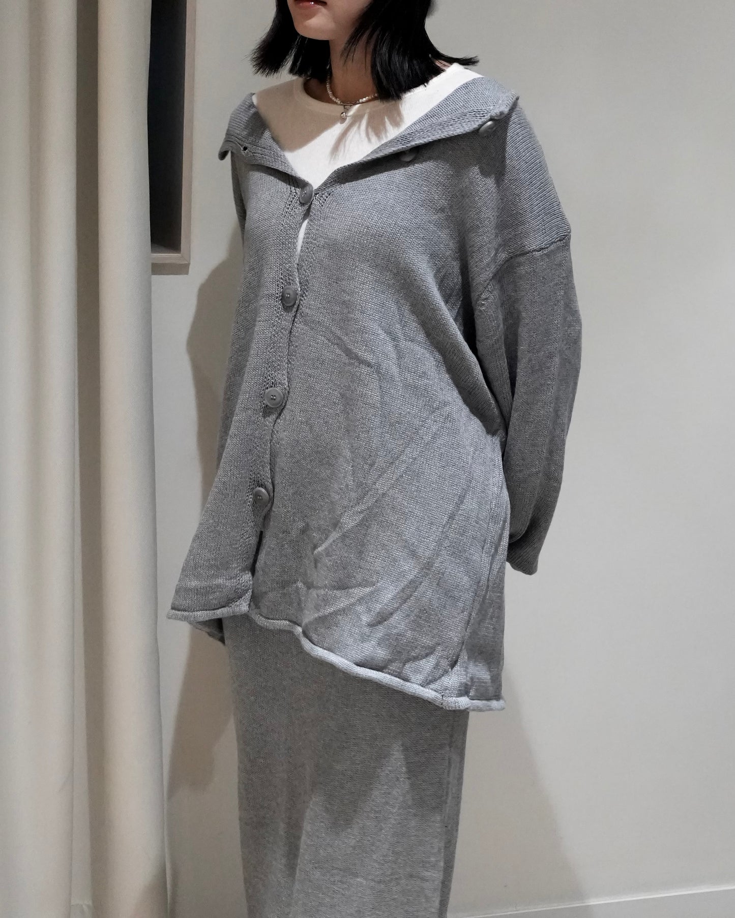 TP705- 3 Way Set Top With Skirt | Grey | Black ( 上衣+ 半截裙 2 件 )