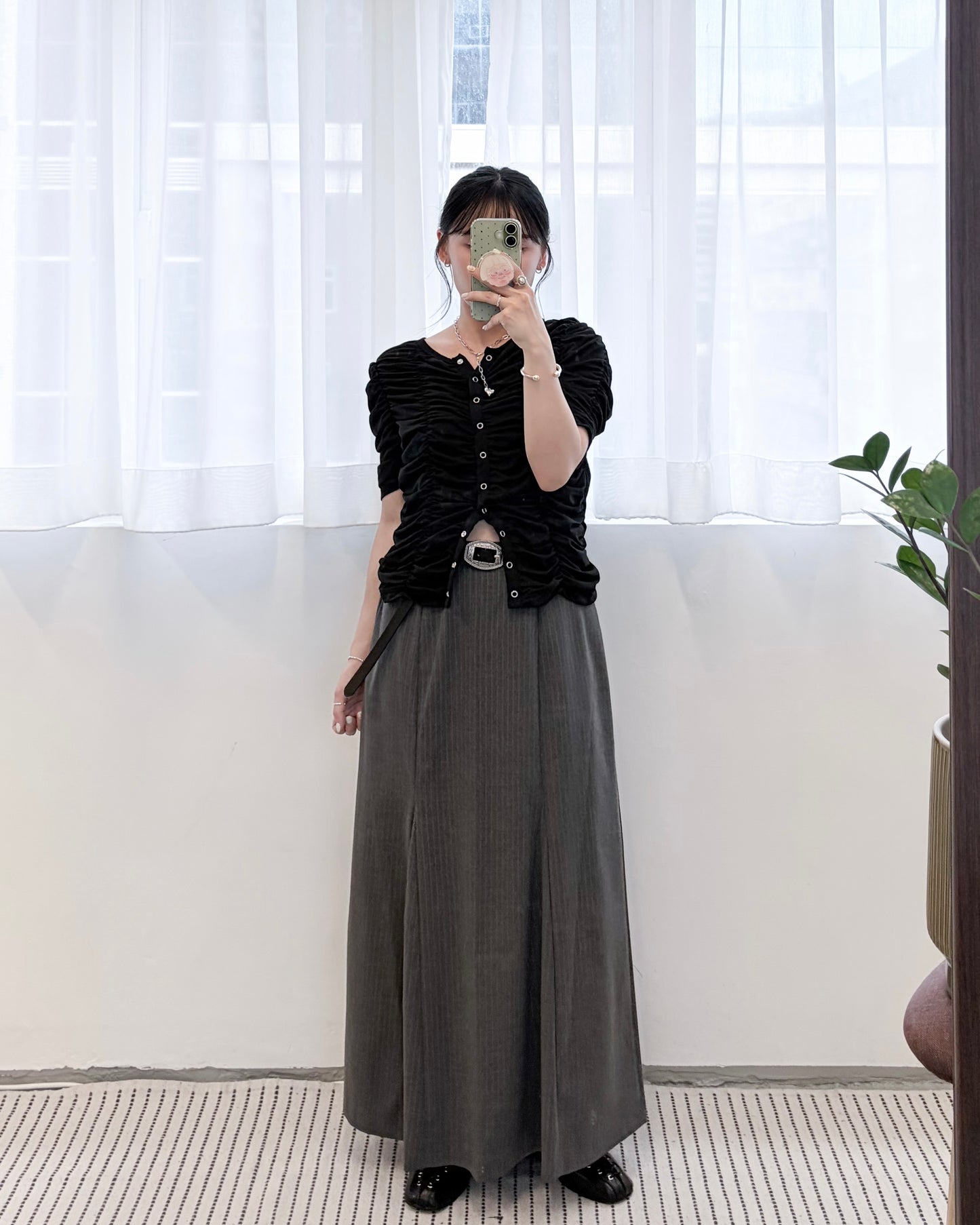 SK154- Stripe A-line Skirt ( S / M )