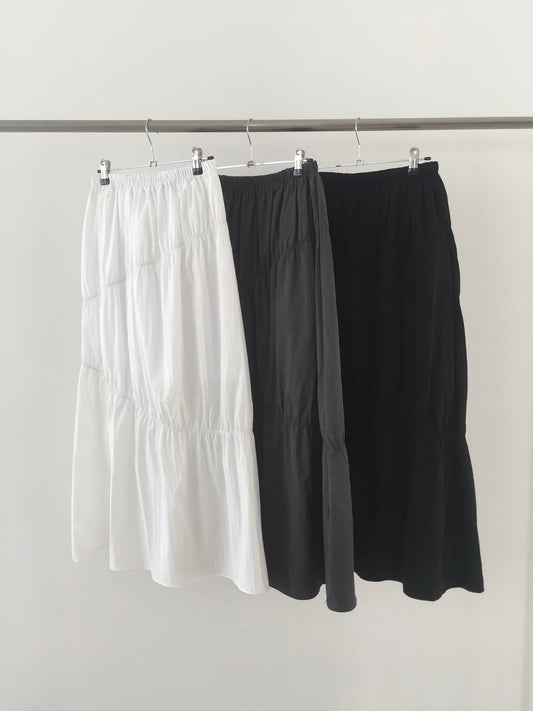 SK152- Honey Cloud Skirt | White | Grey | Black