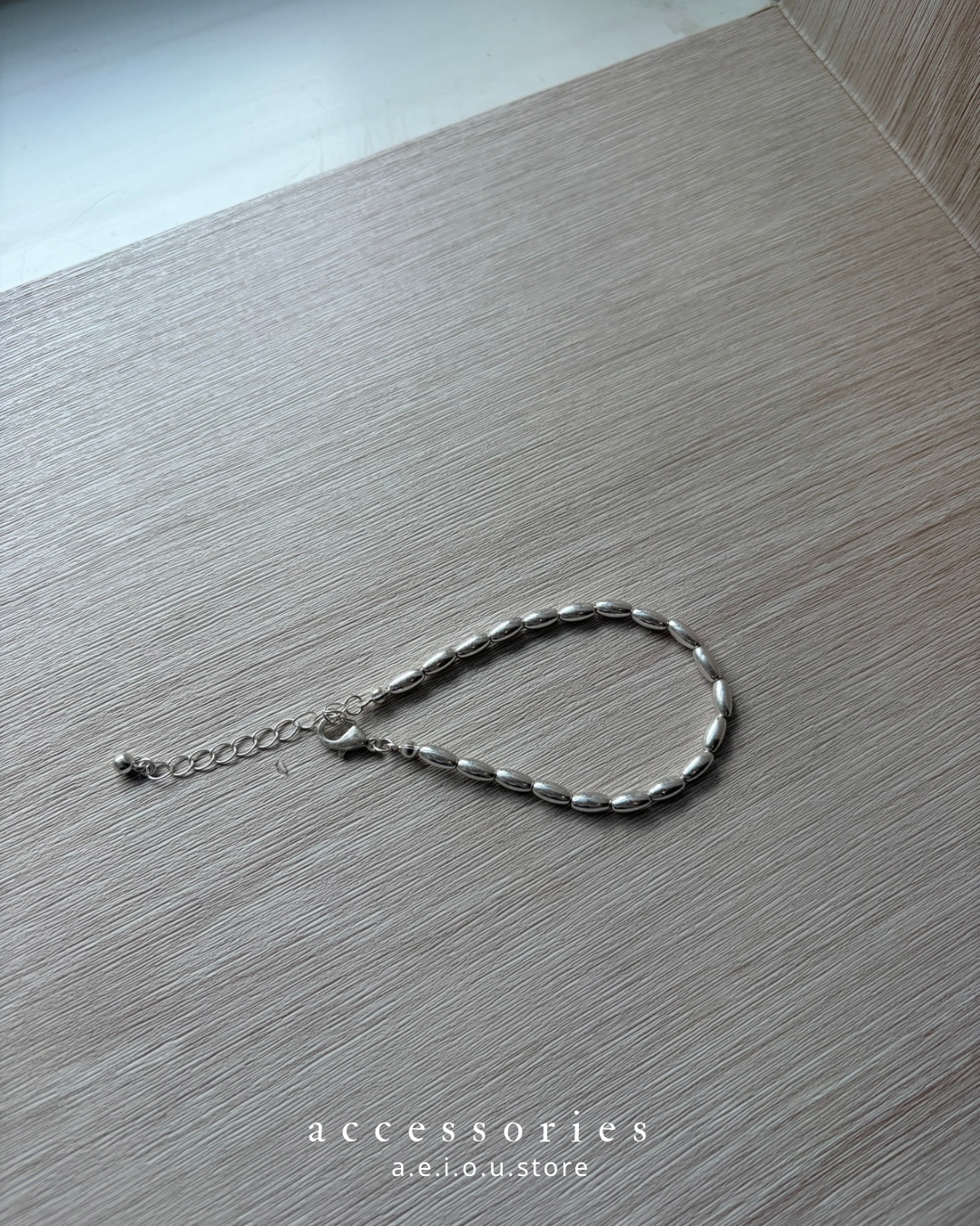 AC280- 亞面橢圓豆豆手鍊