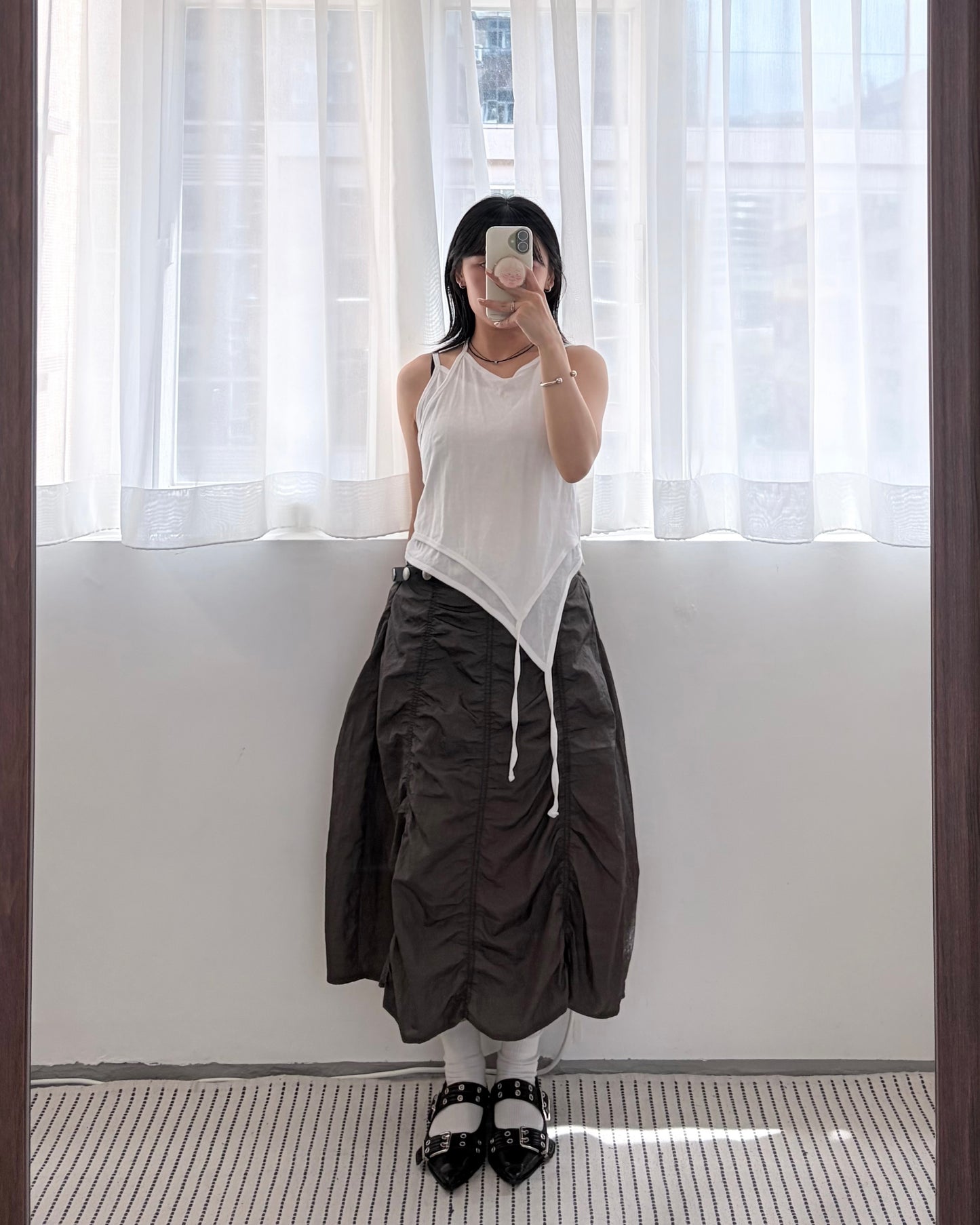 TP809- Ruffle V Neck Vest | White | Blue | Charcoal | Lime