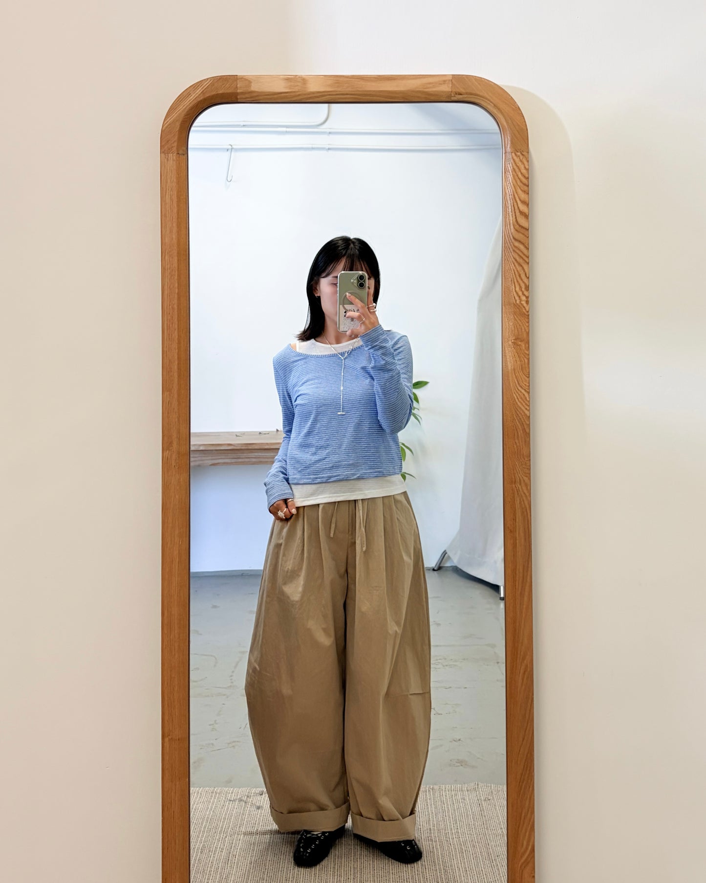 TP716- 2件裝橫間Top | Blue | Black