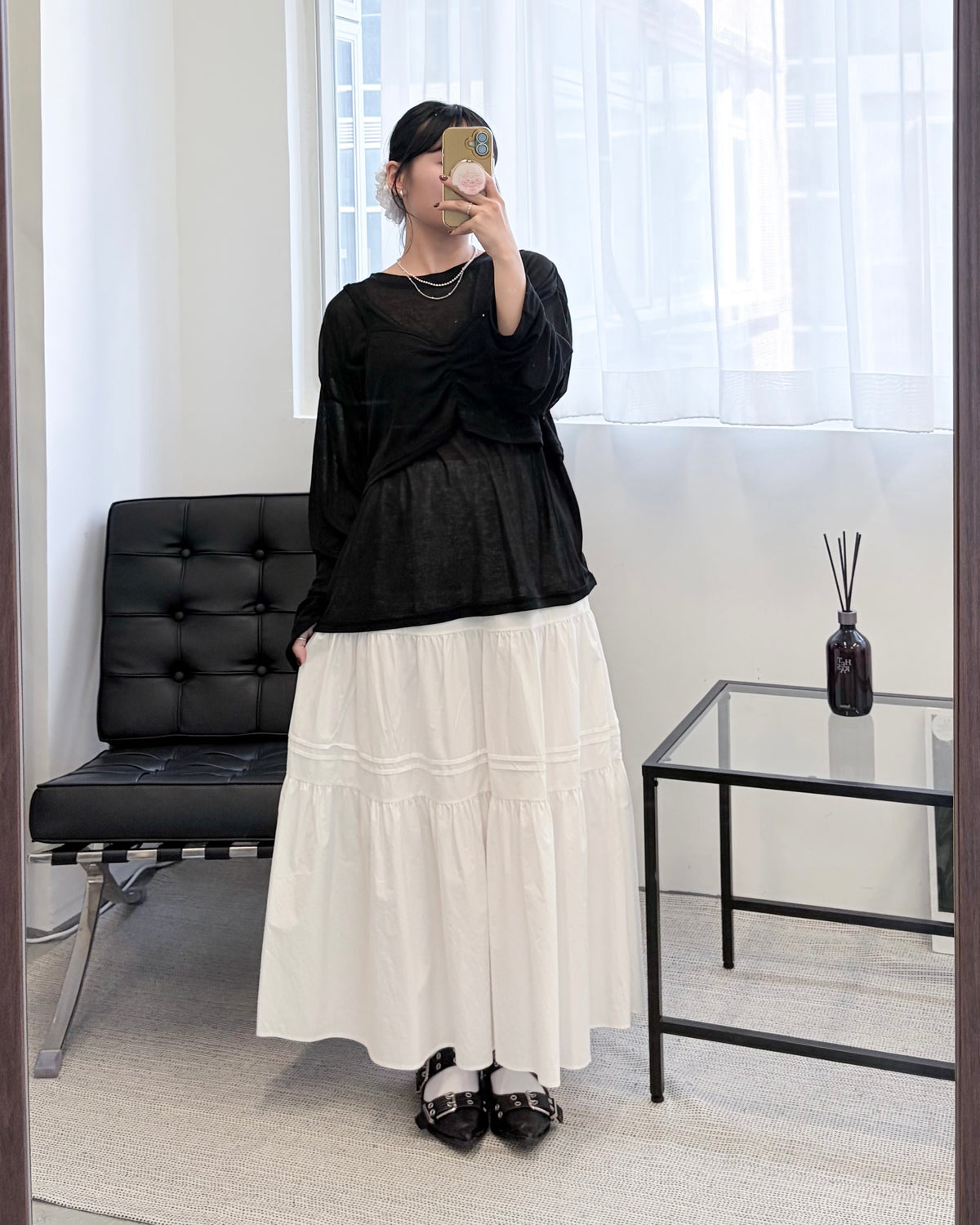 TP847- T-Shirt & Shirred Bustier Set | White | Grey | Brown | Black