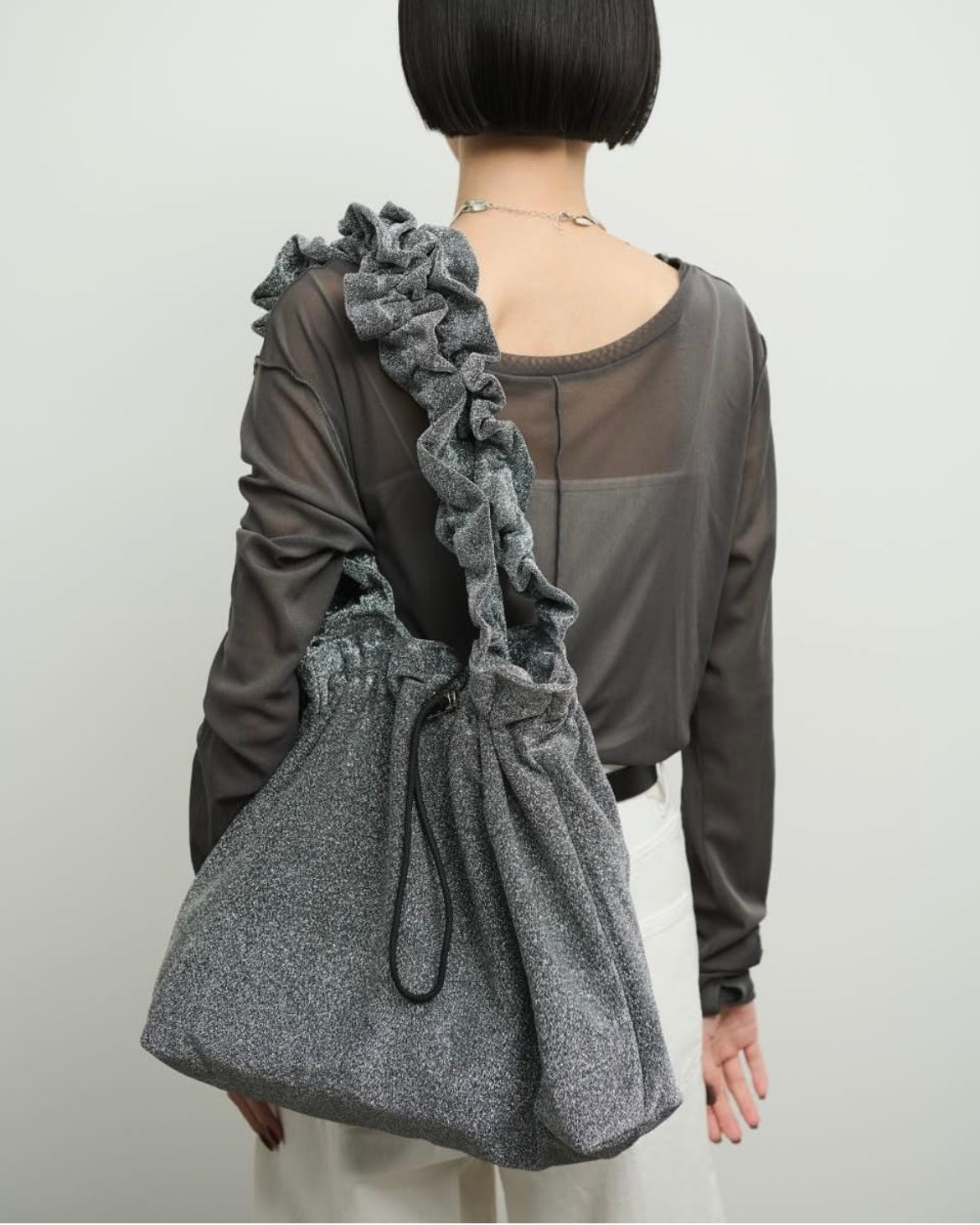 BG38- Bling Bling Shoulder Bag | Silver | Brown | Black