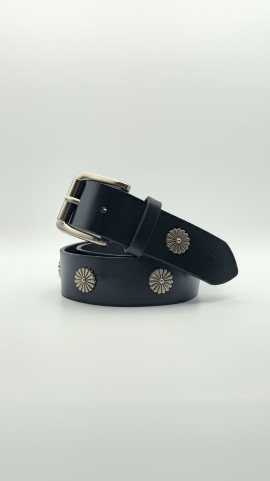 BT11- 粗身小花花配飾PU皮帶