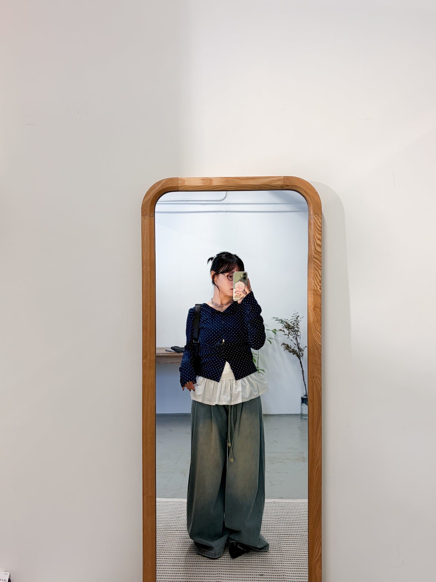 TP712- Small Dot Button Top / Cardigan | White | Red | Navy | Black | Grey | Brown