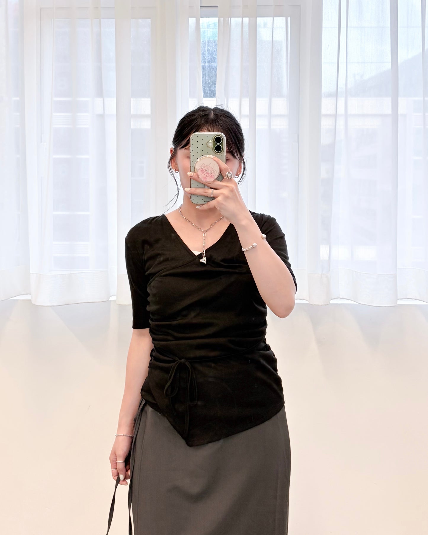 TP801- 2 Way draped Pullover | Cream | Grey | Black