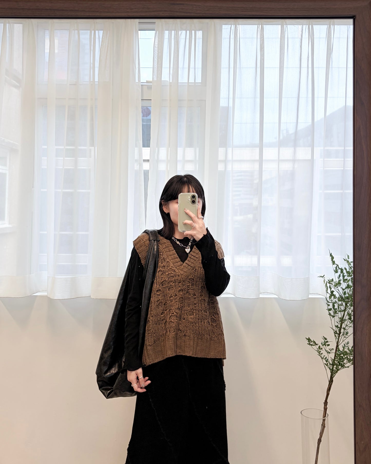 TP705- V Neck Knit Vest Top | Ivory | Camel Brown | Black