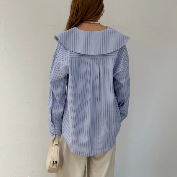 TP777- Sailor collar shirt | Pink | Yellow | Blue