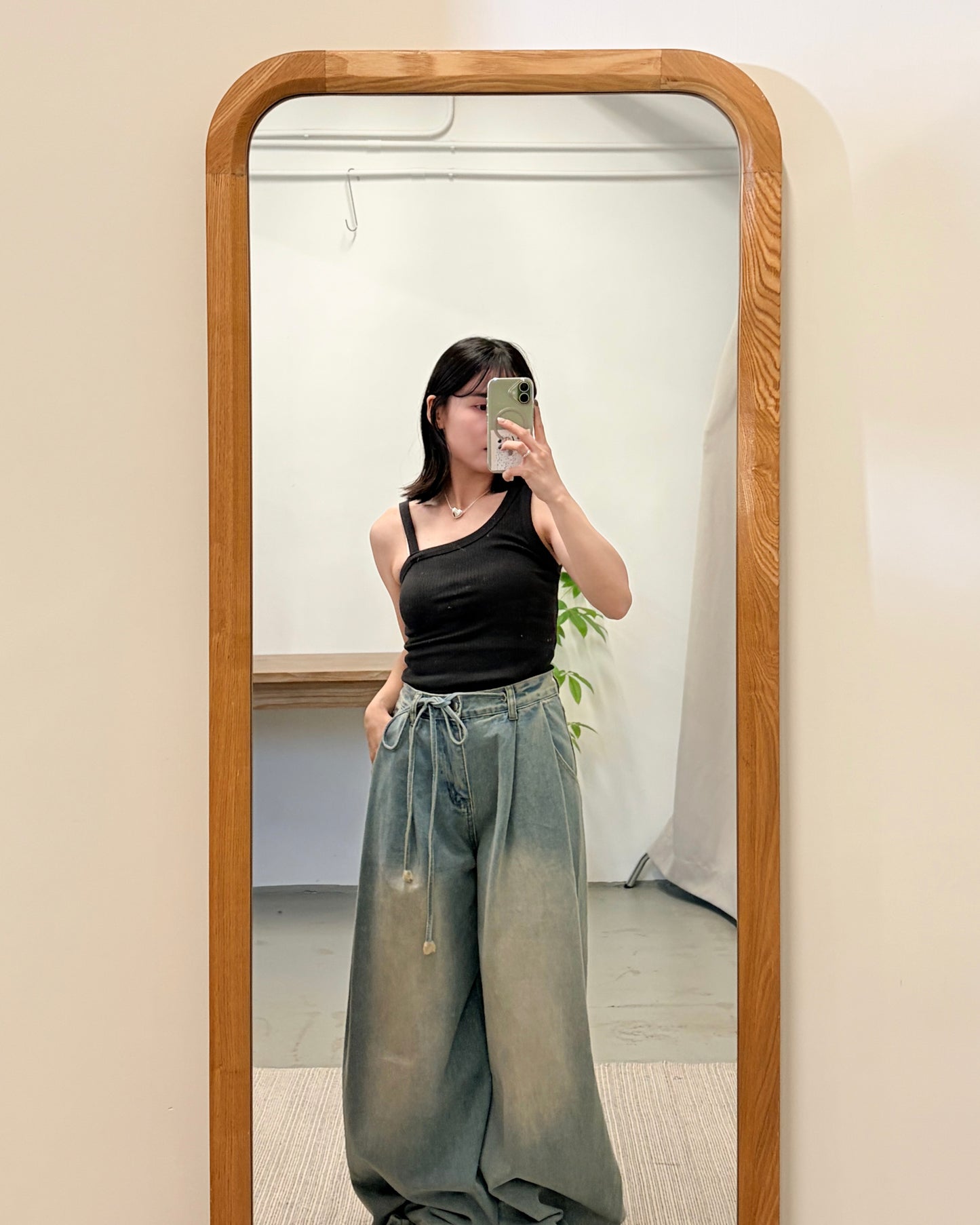 TP723- 粗幼吊帶背心 | White | Grey | Navy | Pink | Blue