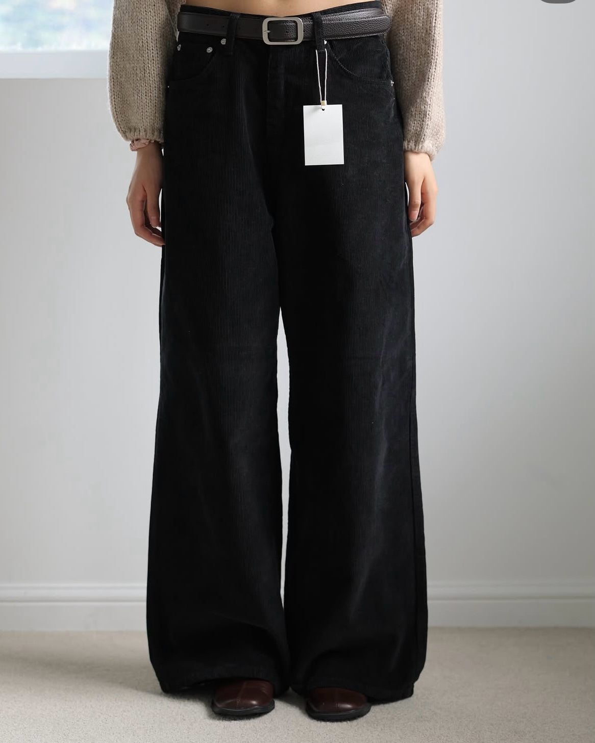 PT101- 燈芯絨直腳褲｜Brown | Black ( S / M )