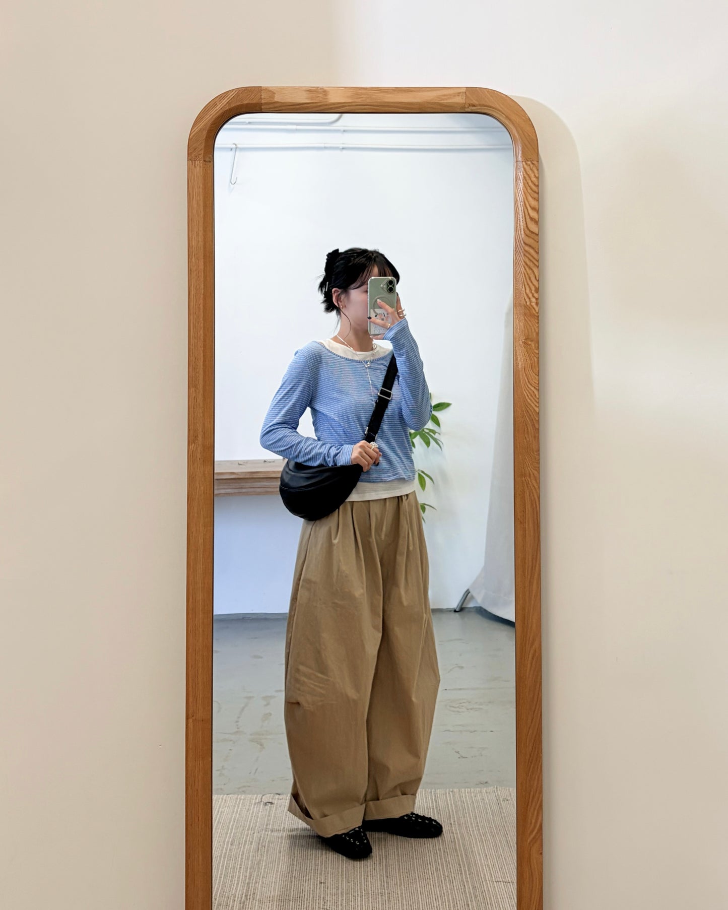 TP716- 2件裝橫間Top | Blue | Black