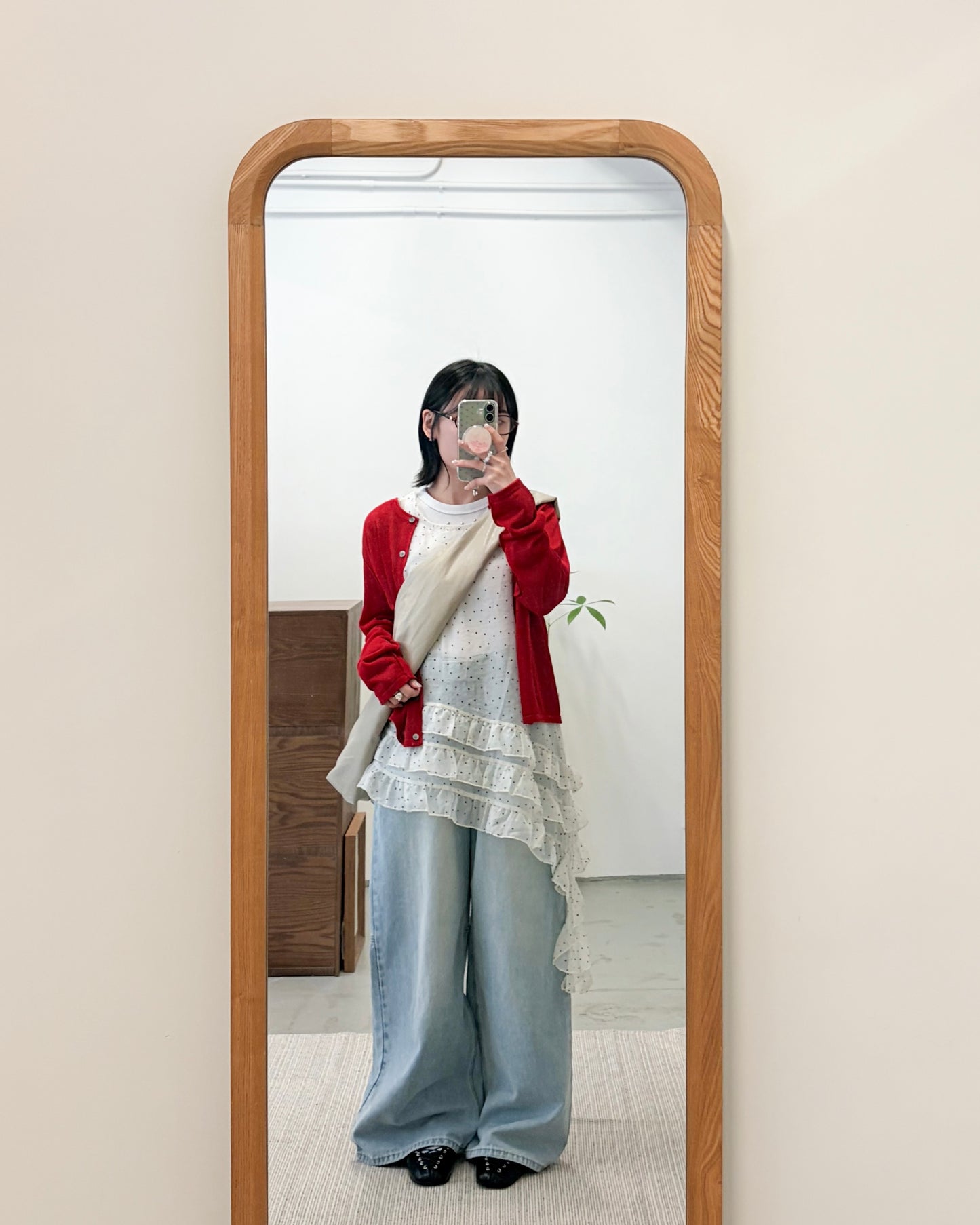 TP750- 網紗不規則Ruffle Vest Top | Ivory