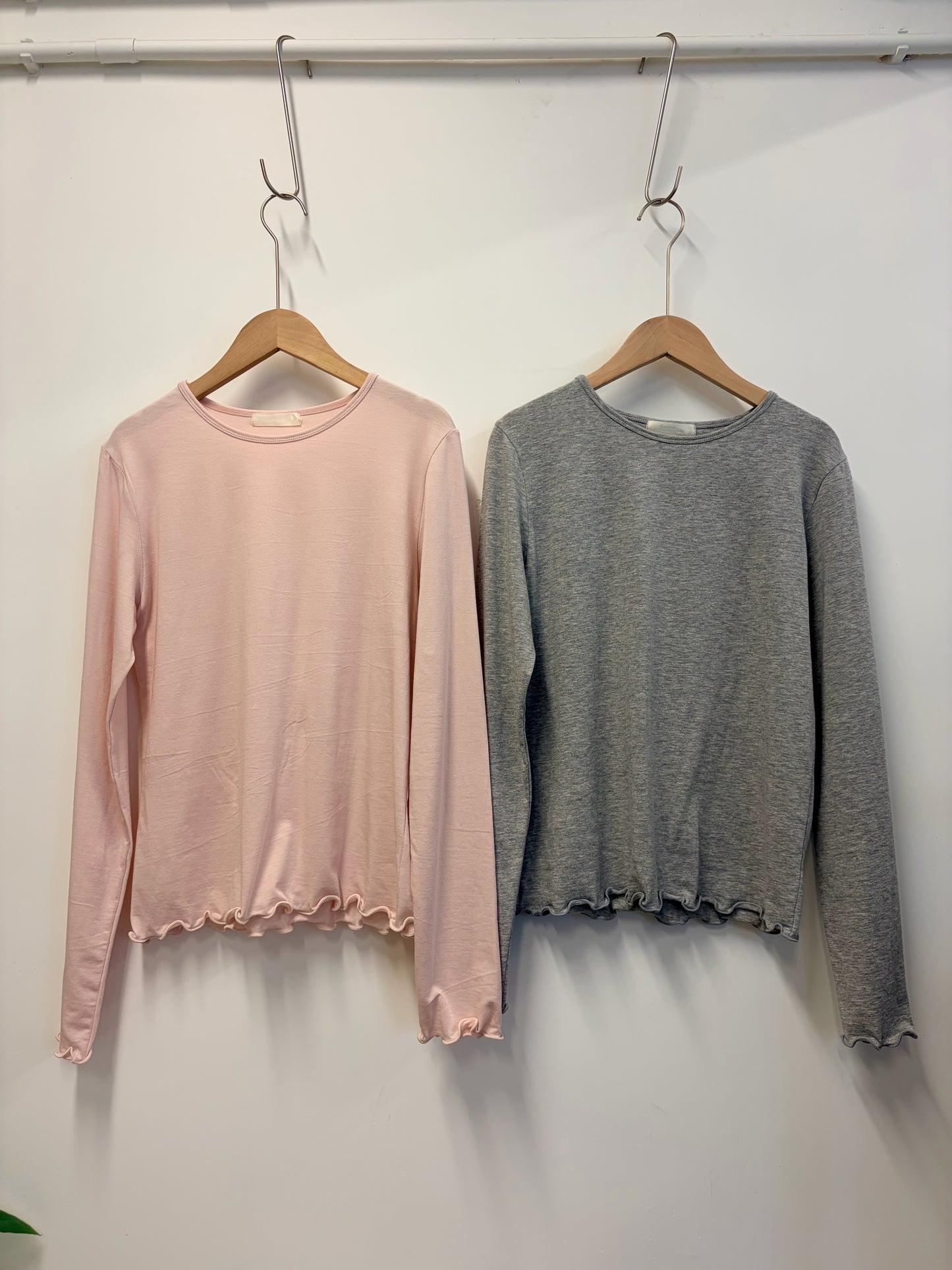 TP719- 圓領 Basic Ruffle Top | White | Pink | Grey | Black