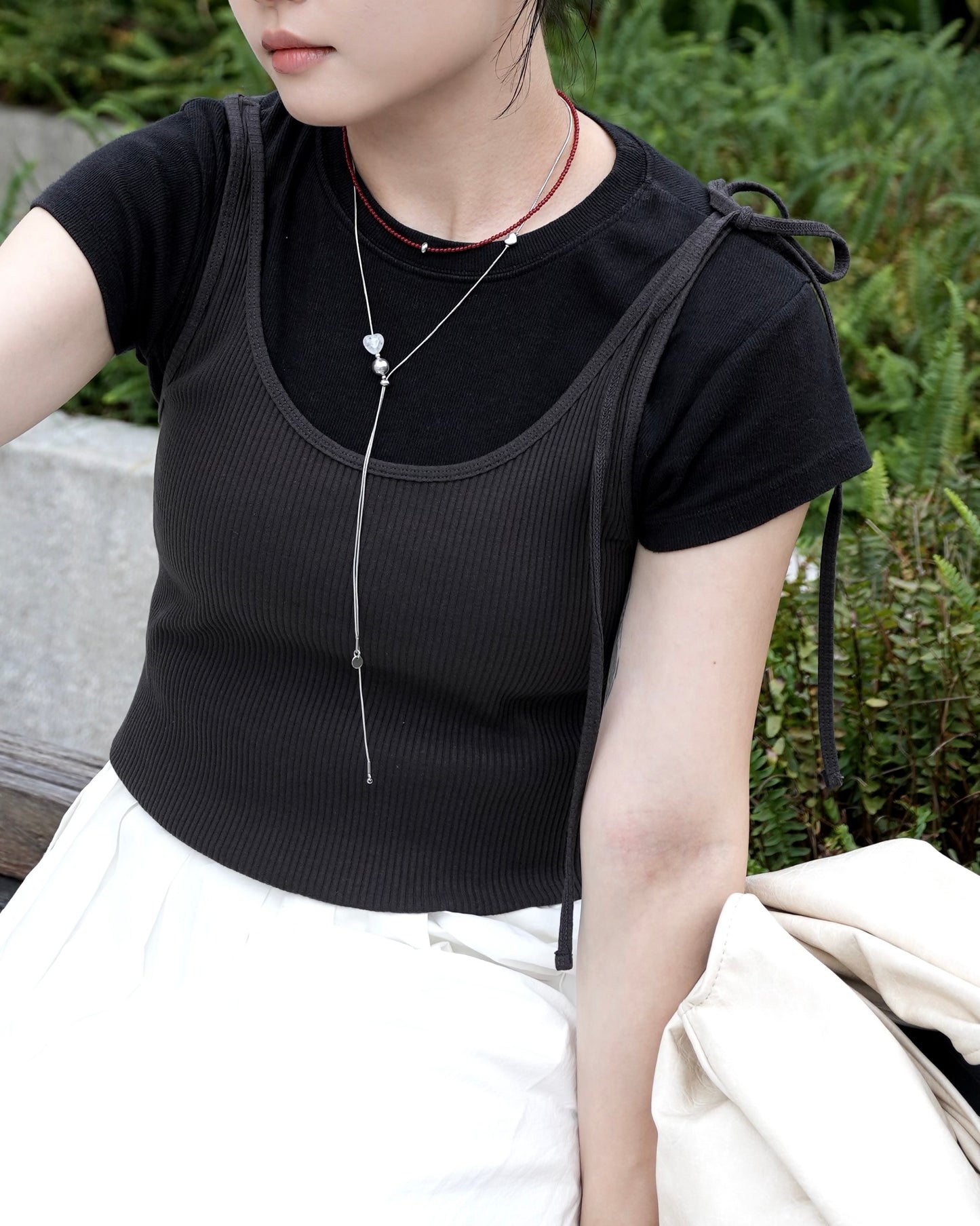 AC268- Red Beans Necklace