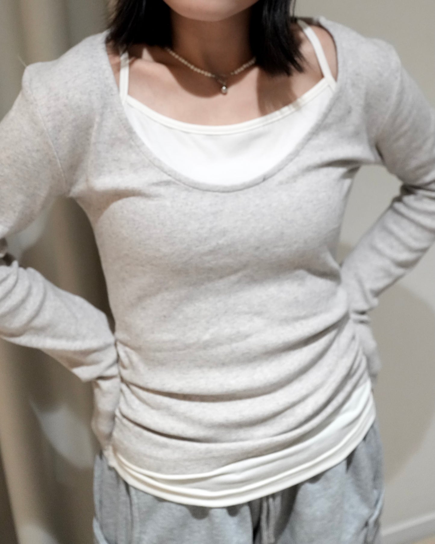 TP704- 2 in 1 Grey Set Top