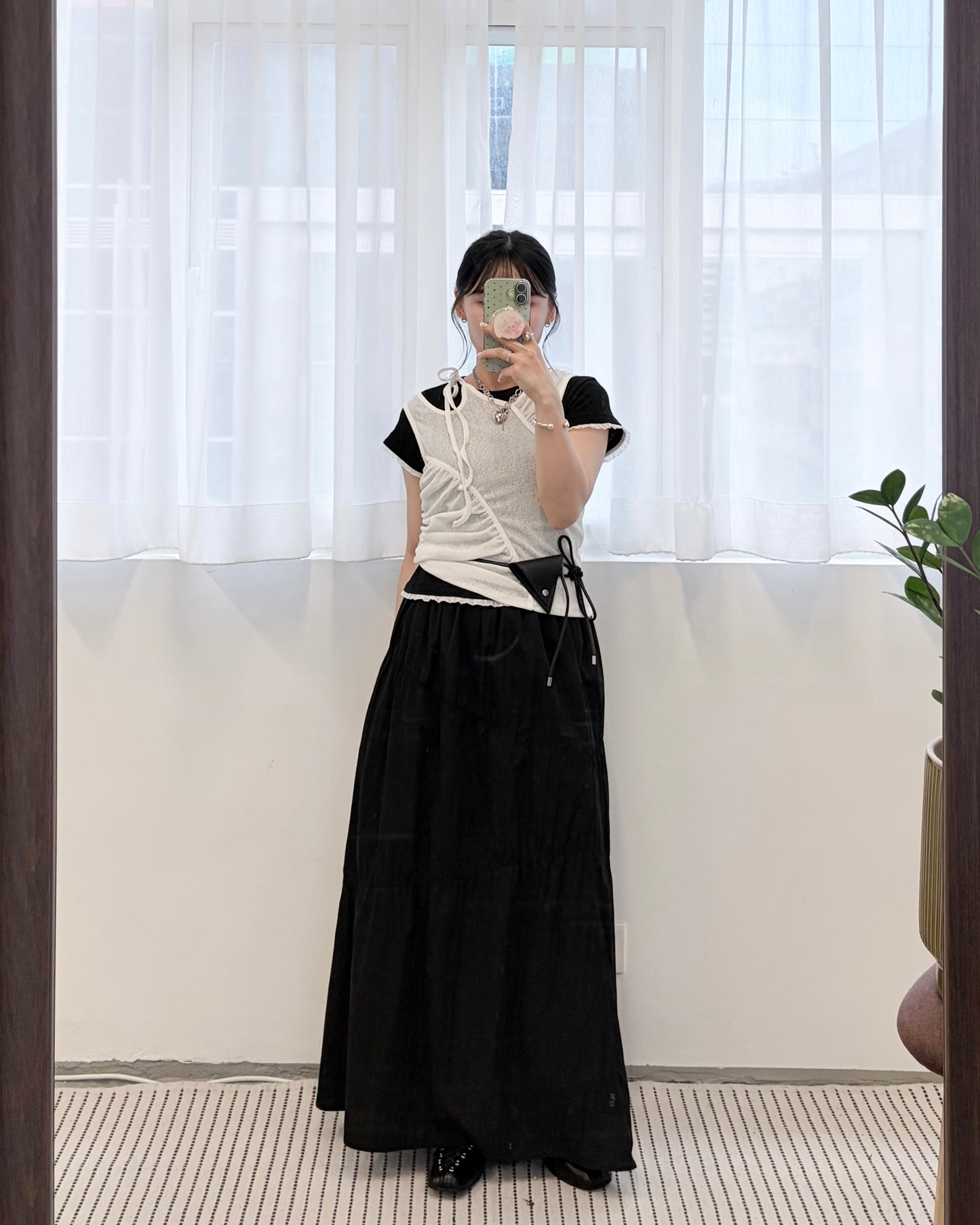 TP804- Ruched Sleeveless Top | White | Brown | Lime | Charcoal