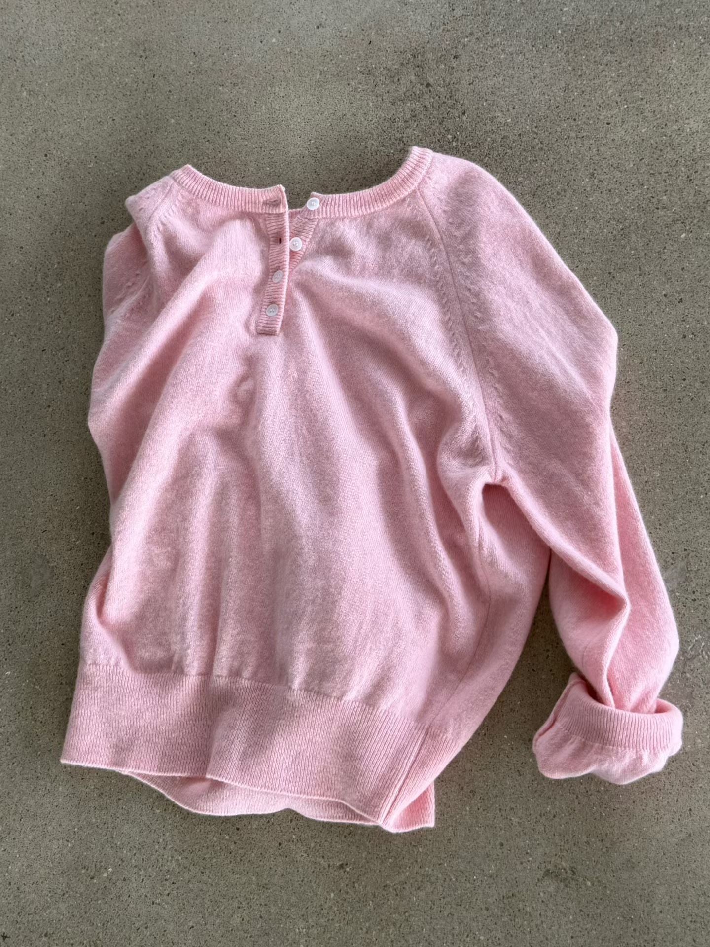 TP718- 🐏Cashmere Button Basic Top | Oatmeal | Pink | Lime | Grey