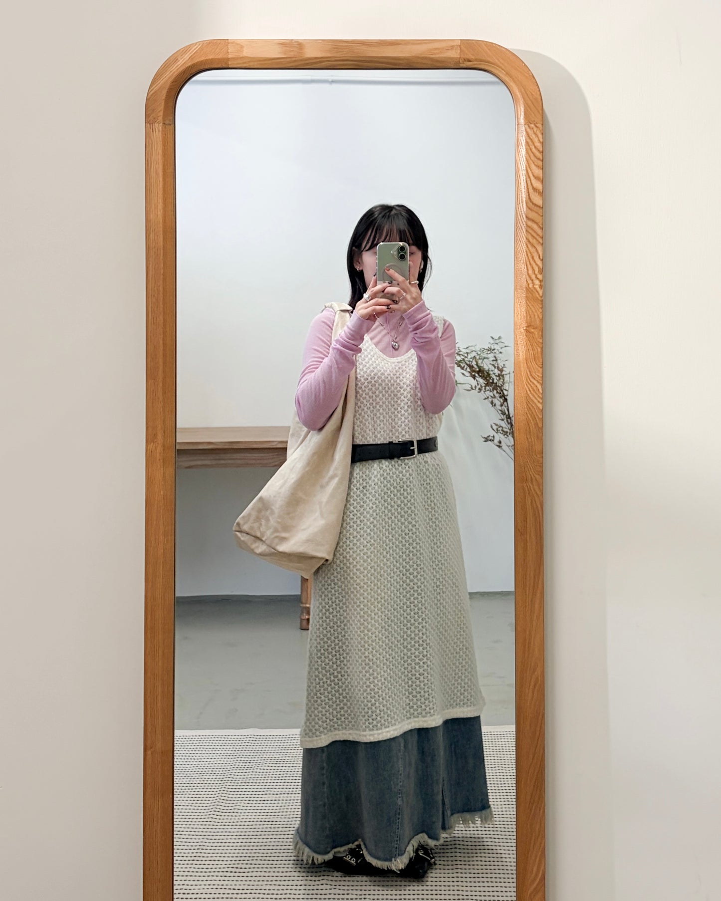 OP73- 凹凸紋背心one piece | Ivory | Brown | Black