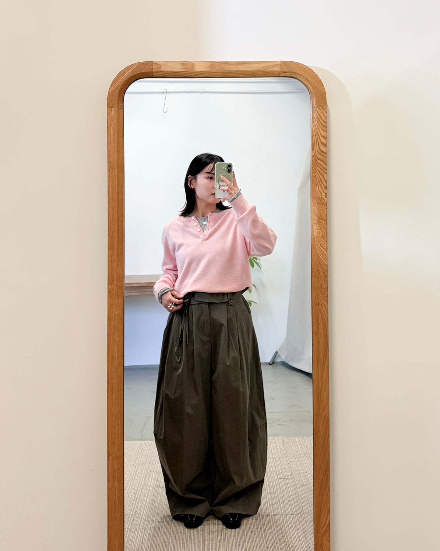 PT105- Ruffle Wide Pants | Beige | Khaki