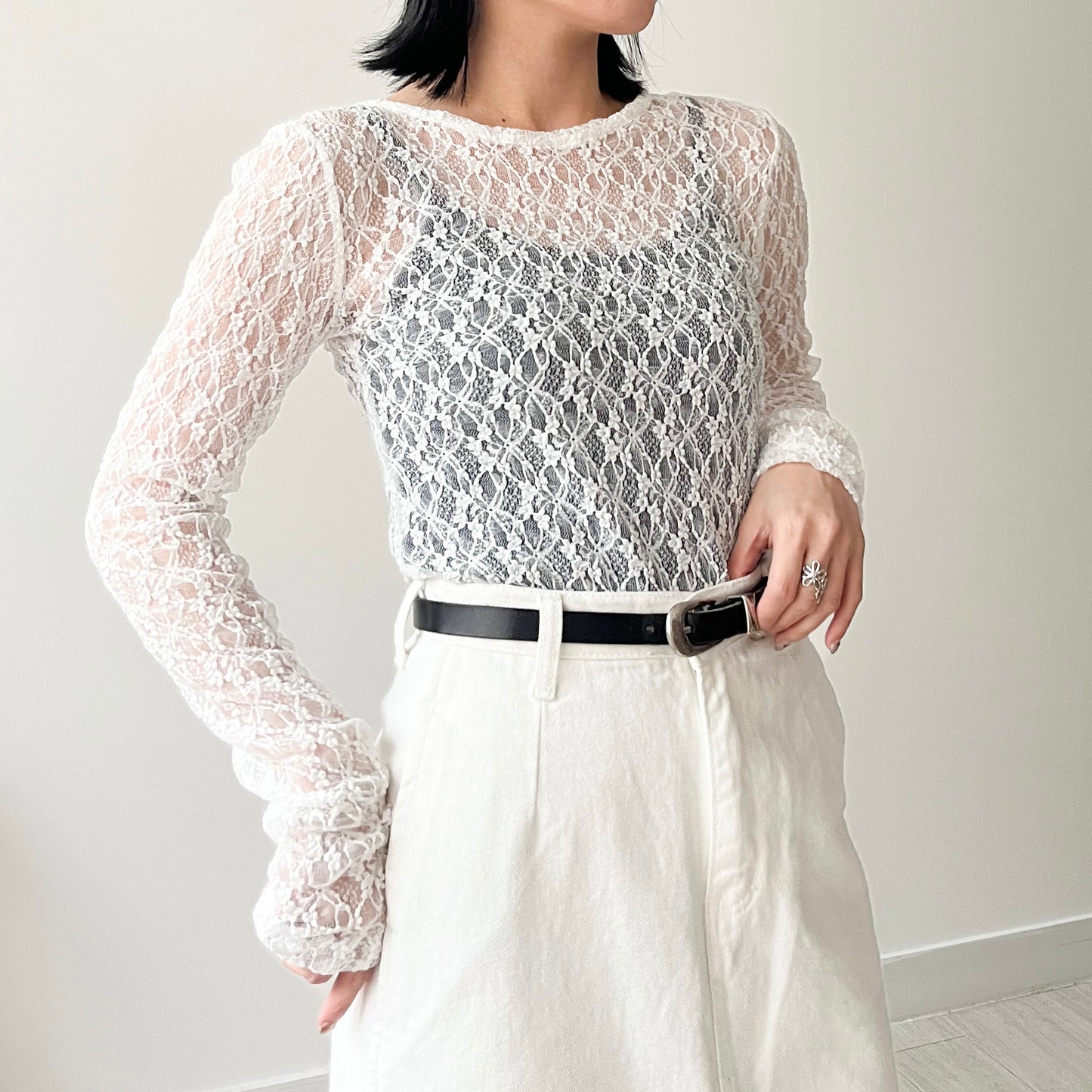 TP410- Lace Top | White | Grey | Black