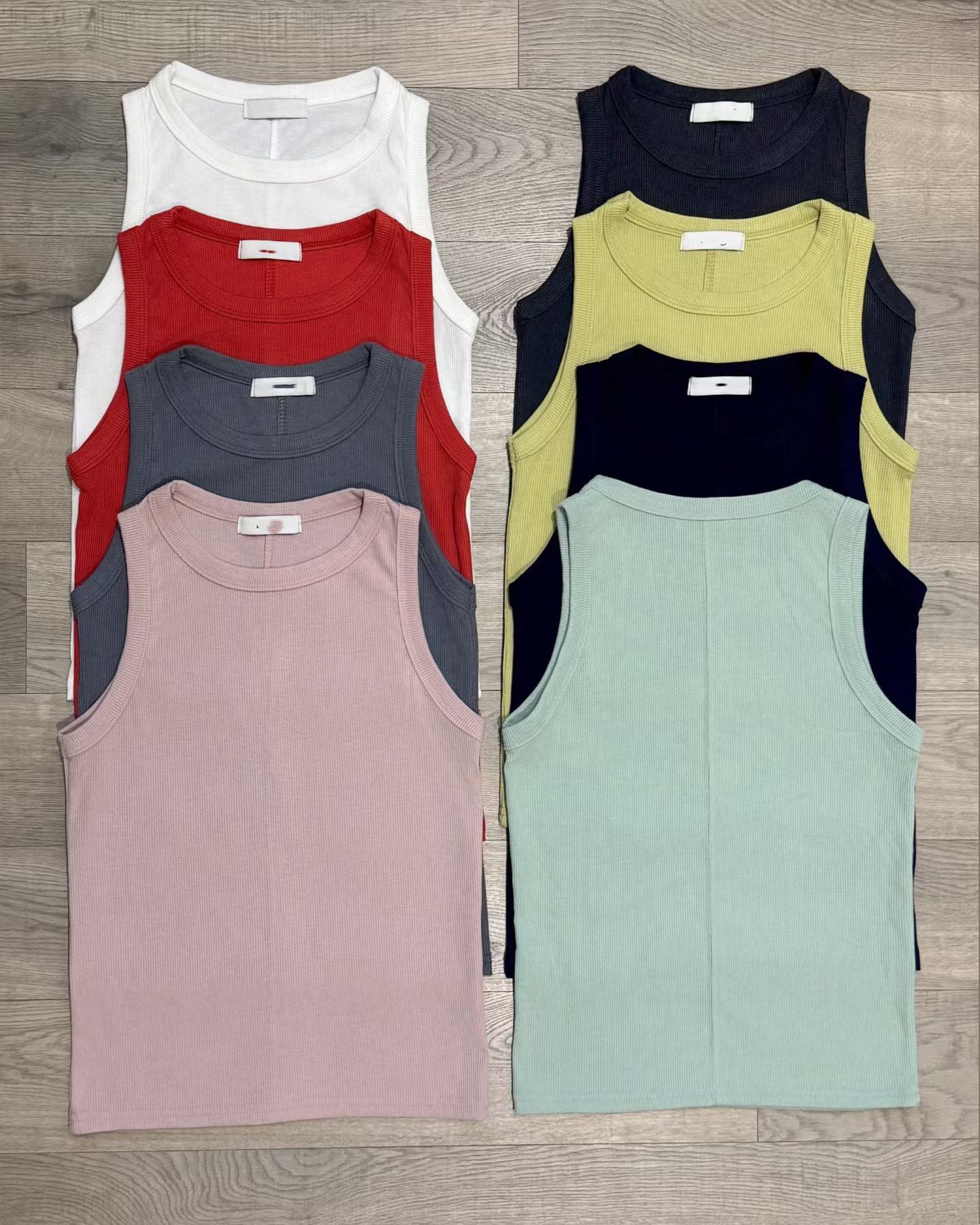 TP808- 8 Color 暗車線Basic Vest | White | Red | Charcoal | Dirty Pink | Navy | Lime | Black | Light Green