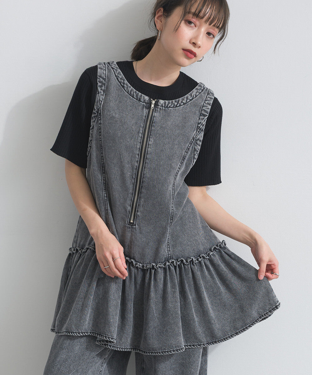 TP753-  2 Way Cool Touch Tunic | Blue Denim | Black Denim